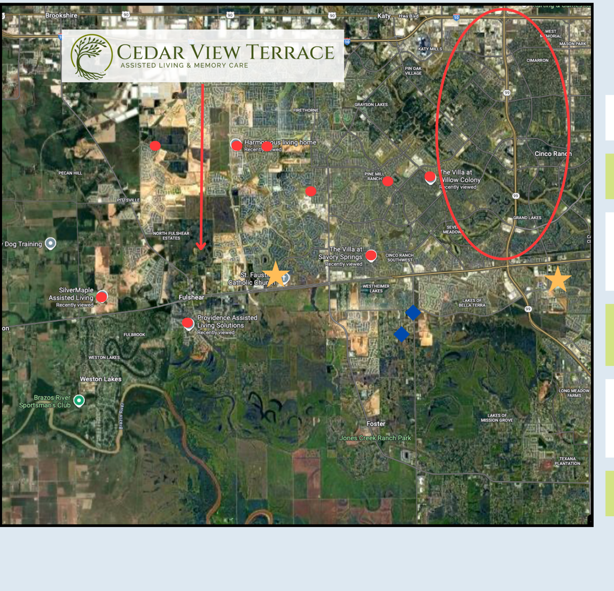Competitive satellite map