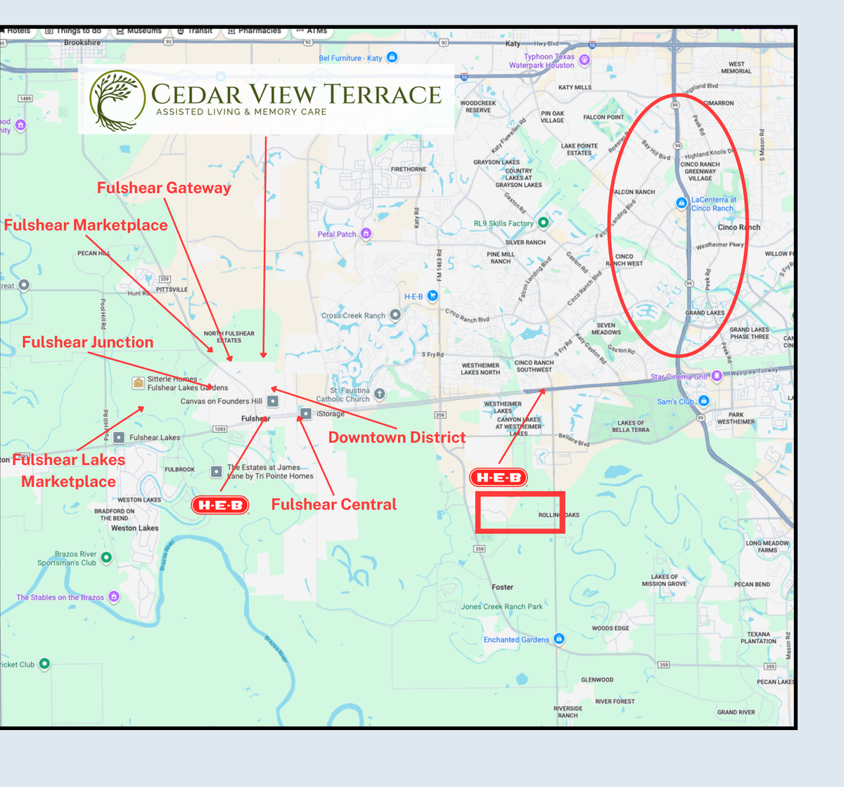 Fulshear location map